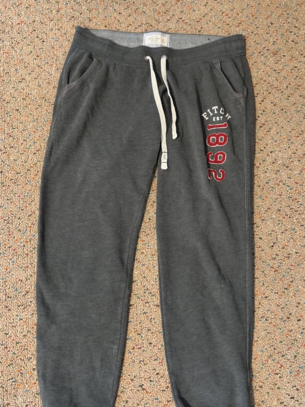 Vintage Abercrombie and fitch Charcoal Grey Drawstring Sweatpants